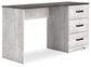 Shawburn - Home Office Desk - White / Dark Charcoal Gray