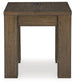Rosswain - Square End Table - Warm Brown