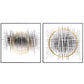 Hd Print Textured Canvas Foil In Frame (Set of 2) - White