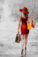 Framed Small - City Shopping II By Jolanta Kowalik - Gray