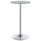 Abiline - Glass Top Round Bar Table - Chrome