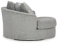 Casselbury - Oversized Swivel Accent Chair - Cement