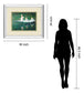 The Boat At Giverny By Claude Monet - Mirror Framed Print Wall Art - Green