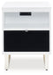 Gardoni - Chair Side End Table - White / Black