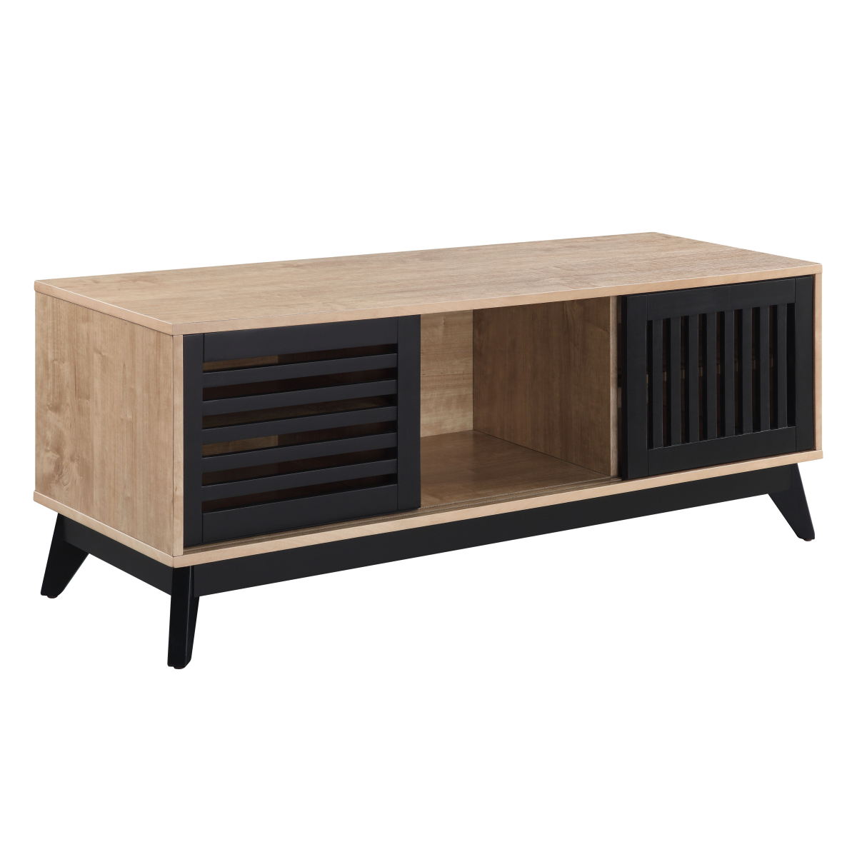 Gamaliel - TV Stand - Oak & Espresso Finish