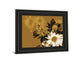Golden Bloom Il By A. Project Framed Print Wall Art - Dark Brown