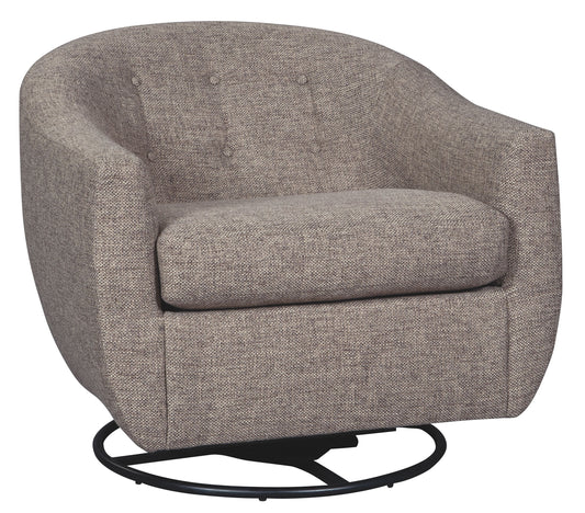 Upshur - Swivel Glider Accent Chair - Taupe