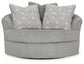 Casselbury - Oversized Swivel Accent Chair - Cement