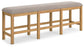 Havonplane - XL Counter Height Upholstered Dining Bench - Brown