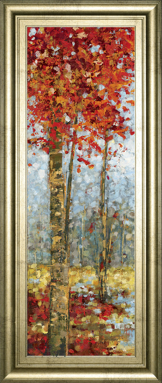 Crimson Woods I By Carmen Dolce - Framed Print Wall Art - Red