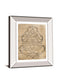 Letter Crest I Vintage V2 By Wild Apple Portfolio - Mirror Framed Print Wall Art - Beige