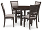 Langwest - Dining Room Table Set (Set of 5) - Brown