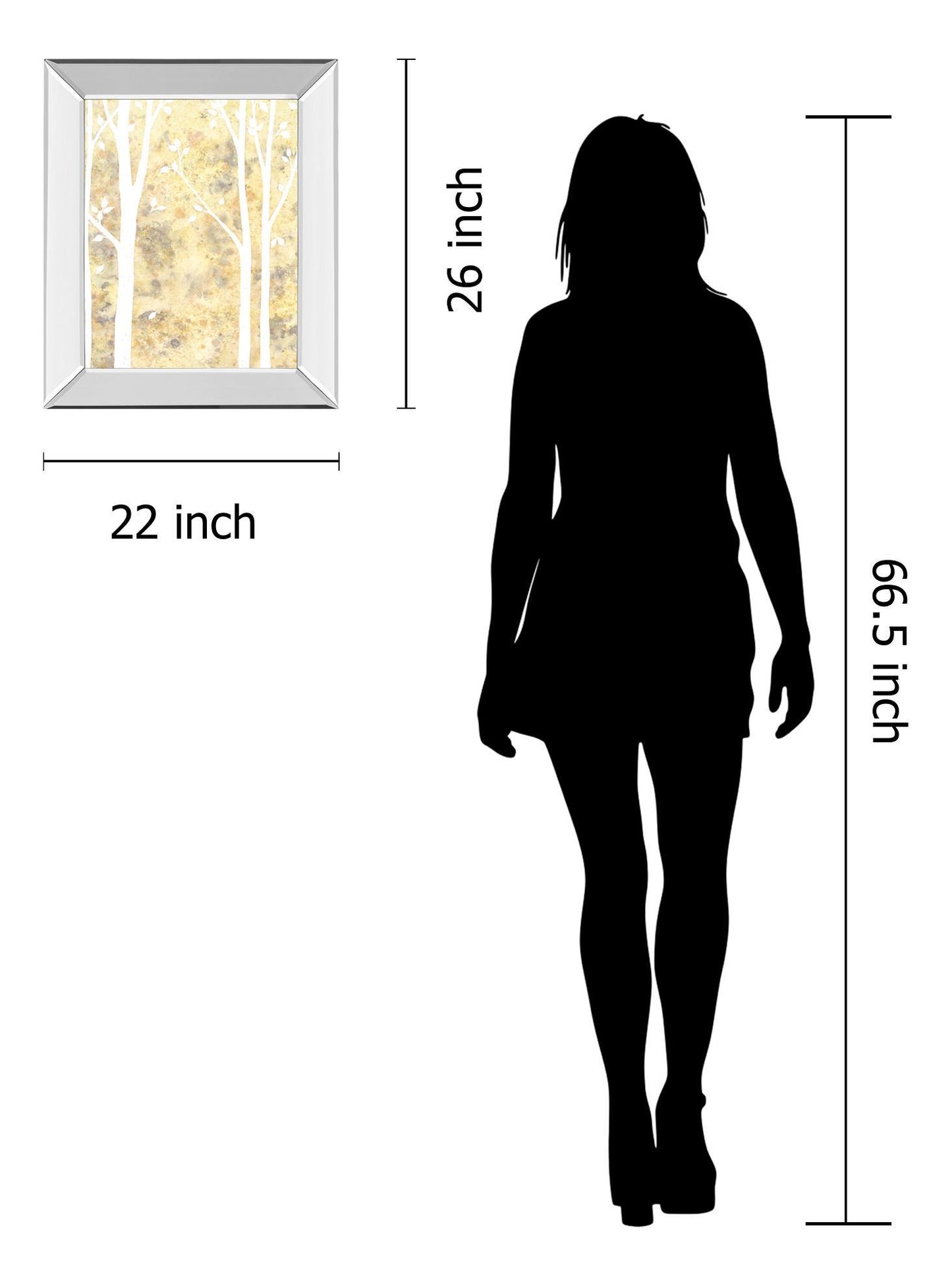 Simple State Il By Debbie Banks - Mirror Framed Print Wall Art - Yellow