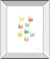Bumblebee Friends By Ann Kelle - Mirror Framed Print Wall Art - White