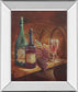 Vintage Wine IV - Mirror Framed Print Wall Art - Dark Brown