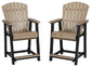 Fairen Trail - Barstool (Set of 2) - Black / Driftwood