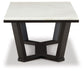 Fostead - Rectangular Cocktail Table - White / Espresso