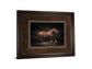 Stallion On Black By Edoma Photo - Framed Print Wall Art - Dark Brown