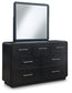 Rowanbeck - Dresser And Mirror - Black