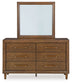 Lyncott - Dresser And Mirror - Brown