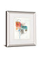 Abstract Skyline I By Courtney Prahl Mirrored Frame - Red