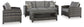 Oasis Court - Sofa, Chairs, Table Set (Set of 4) - Gray