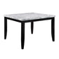 Hussein - Counter Height Table With Marble Top - Marble & Black Finish