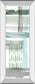 Cross Stitch Panel II By Grace Popp Mirror Framed Print Wall Art - Blue