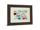Animal Abc By Julian Phillips - Framed Print Wall Art - Blue