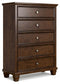 Danabrin - Five Drawer Chest - Brown