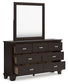 Covetown - Dresser And Mirror - Dark Brown