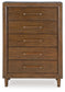 Lyncott - Five Drawer Chest - Brown