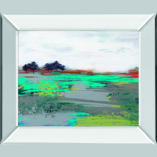 Wind Swept By Leslie Bernsen - Mirror Framed Print Wall Art - Blue