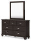 Covetown - Dresser And Mirror - Dark Brown