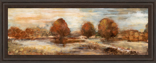 Morning Meadows Il By Tava Studios - Framed Print Wall Art - Dark Brown