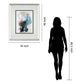 In The Middle I By Barnes Mirrored Frame - Blue