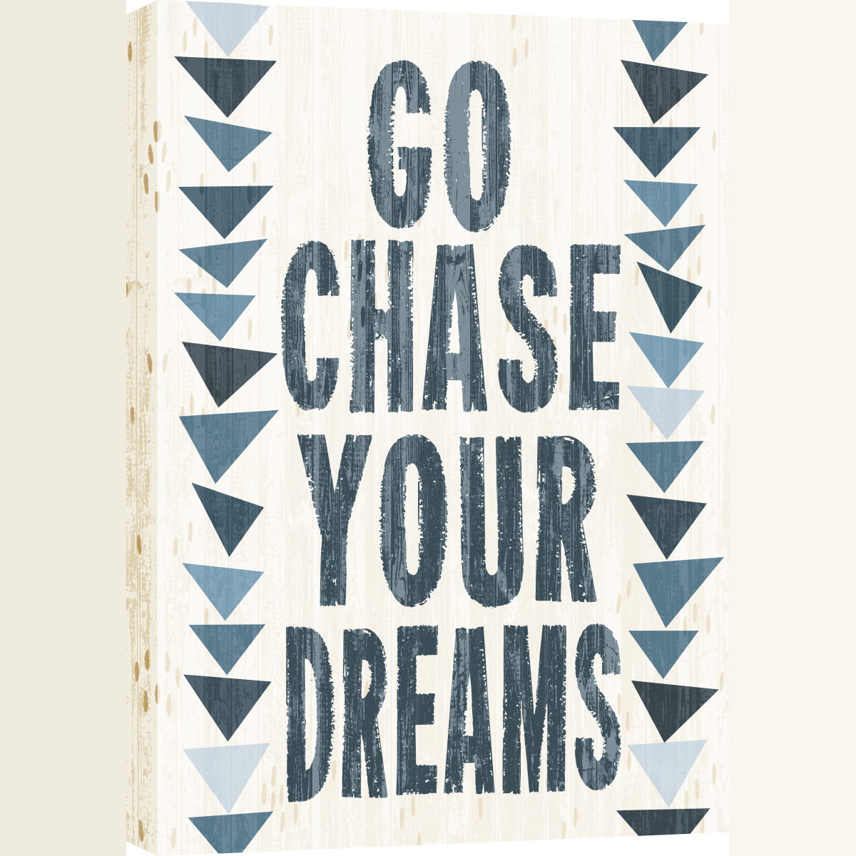 Mixed Media Canvas Go Chase Your Drems - Blue
