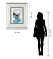 In The Middle II By Barnes Mirrored Frame - Blue