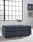 Albar Place - Oversized Accent Ottoman - Cobalt