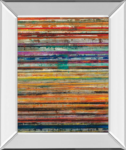Shattered Earth By Gutierrez - Mirror Framed Print Wall Art - Orange