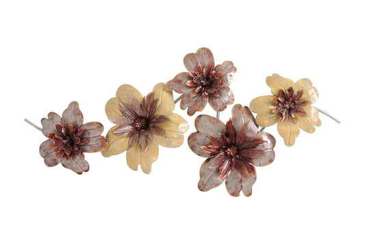 Purple Flowers - Light Brown