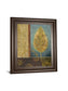 Azure Leaf By Viola Lee - Framed Print Wall Art - Bronze