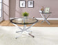 Brooke - Glass Top End Table - Chrome And Black