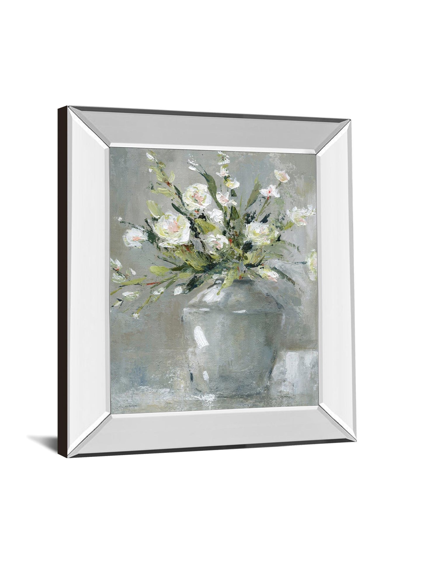 Country Bouquet Il By Carol Robinson - Mirror Framed Print Wall Art - Dark Gray
