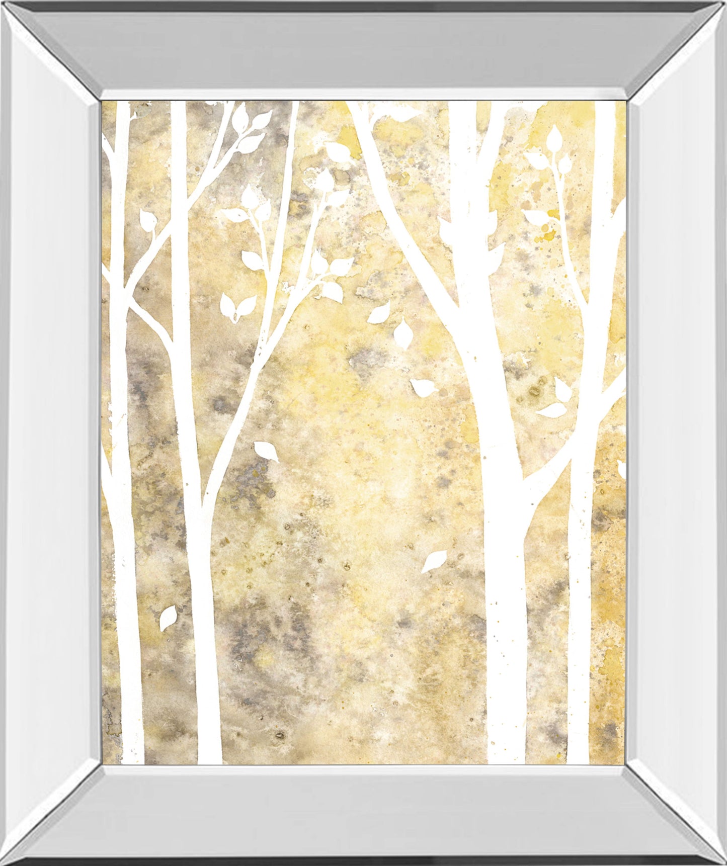 Simple State I By Debbie Banks - Mirror Framed Print Wall Art - Yellow