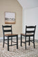 Valebeck - Barstool (Set of 2) - Black / Brown