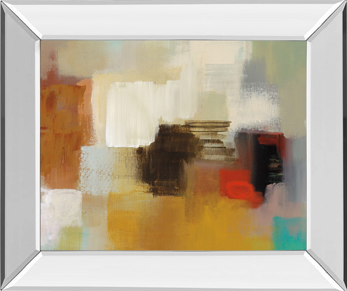 Moonlight By Tesla - Mirror Framed Print Wall Art - Yellow