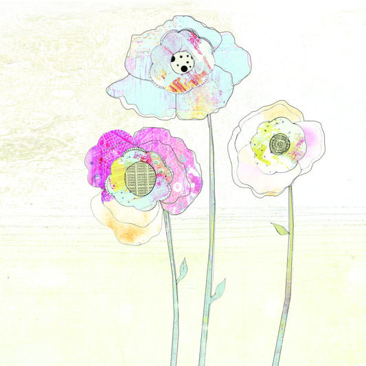 Framed Small - More Flowers By Sarah Ogren - Pink