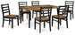 Blondon - Rectangular Drm Table Set (Set of 7) - Brown / Black