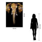 Floating Tempered Glass With Foil Elephant - Dark Gray